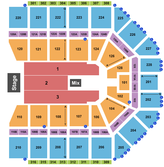 Van Andel Arena Zac Brown Band Seating Chart